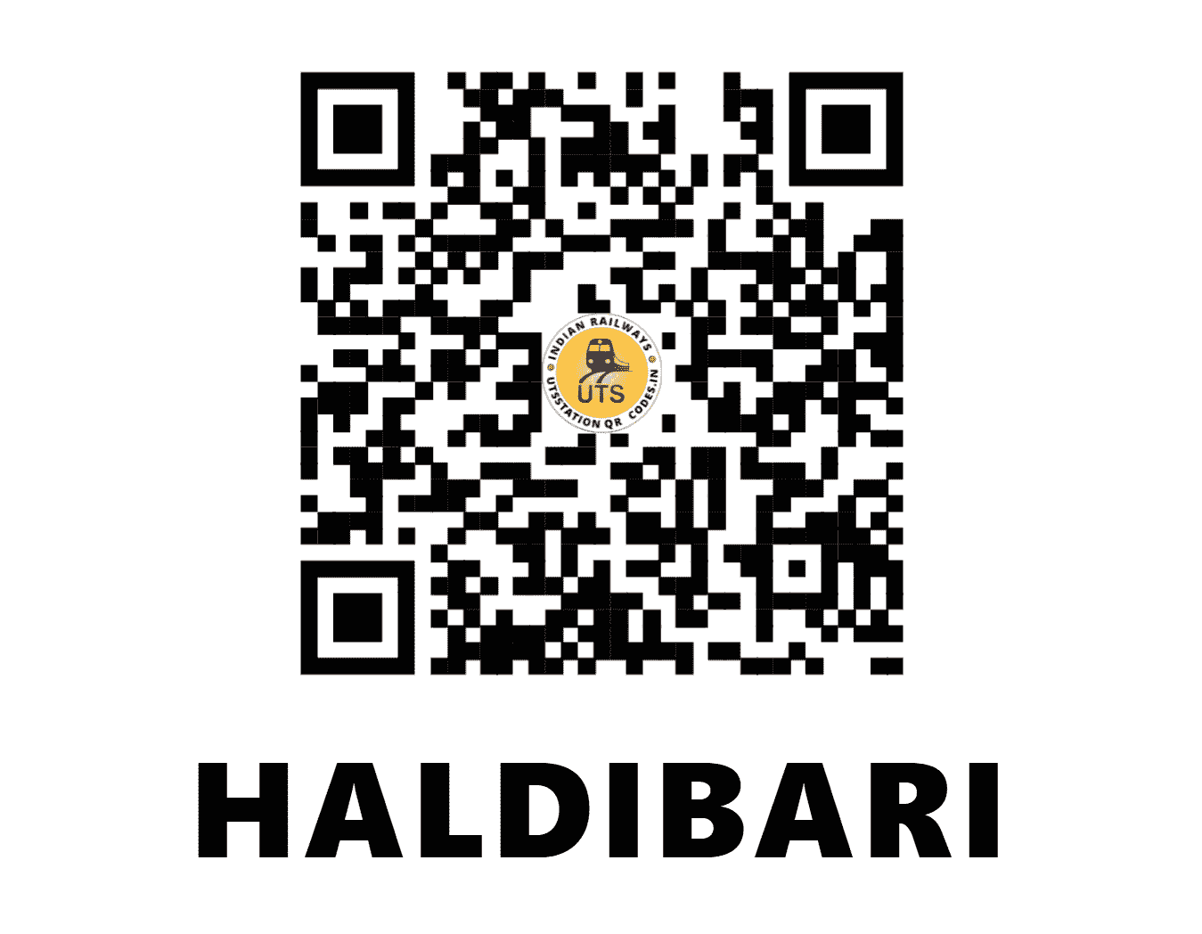 UTS QR Code for HALDIBARI - HDB (NF - WEST BENGAL)